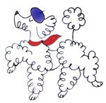 cartoon of snobby poodle in beret